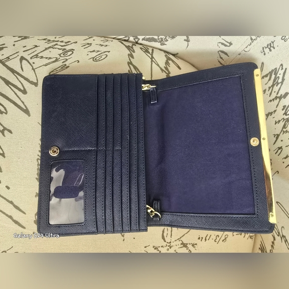 Merona Clutch/shoulder Evening Bag/Wallet with Gold Chain Strap in EUC - Picture 9 of 13